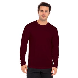 Opna Men's Long Sleeve Moisture Wicking Athletic Shirts MAROO-LT Maroon