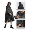 SaphiRose Hooded Rain Poncho Waterproof Raincoat Jacket for Men Women