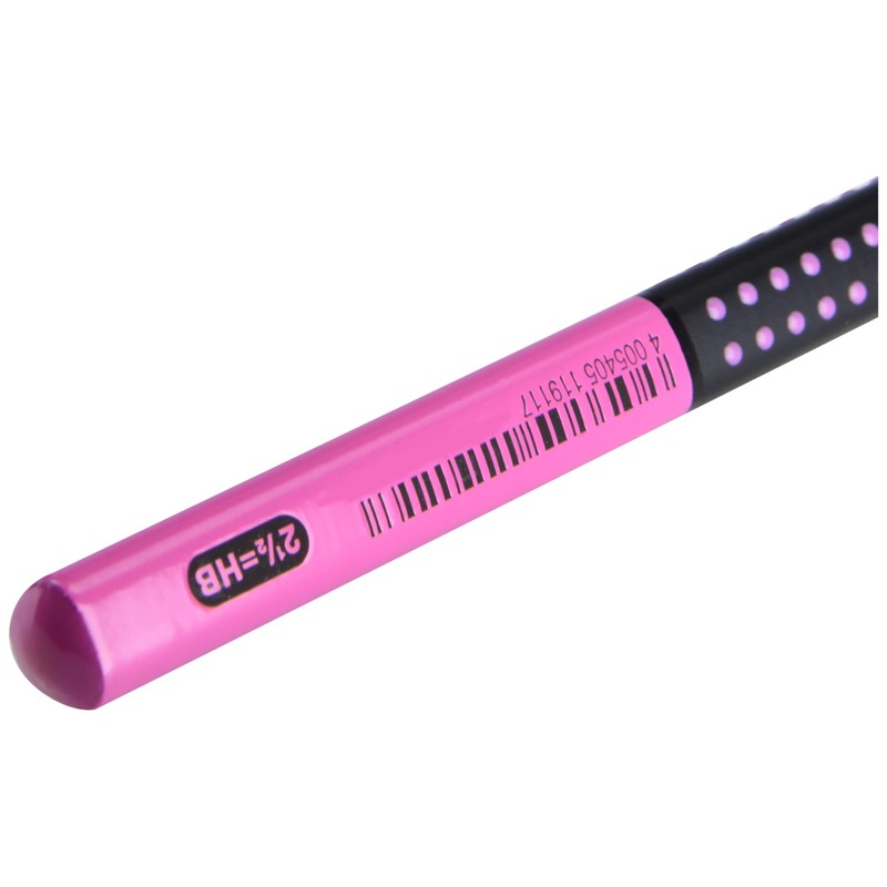 Faber-Castell Graphite Pencil, Jumbo Grip - Two Tone Black/Pink