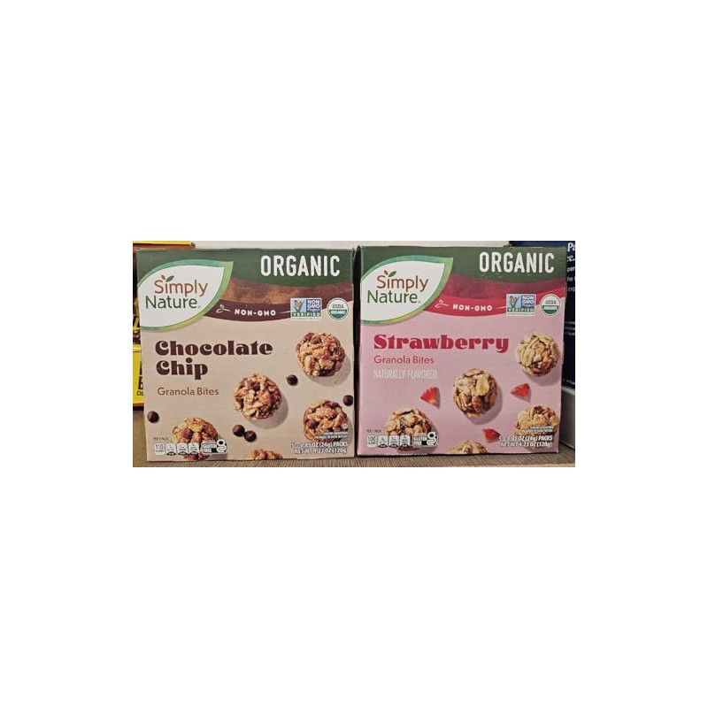 Simply Nature Gluten-Free Kosher NON-GMO Organic Chocolate Chip & Strawberry