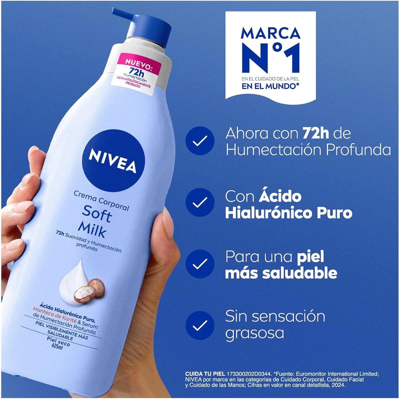 NIVEA Crema Corporal Body Soft Milk 625ml