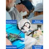 Dental Loupes with Light 3.5X 420mm, Head-Mounted Surgical Loupes Binoculars