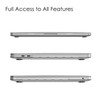 Fintie - Funda para MacBook Pro 13, Transparente escarchado