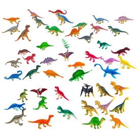 Katyjun 48 Pieces Mini Dinosaur Figures, Dino Figures, Small, Dinosaur Set, Plastic Educational Toy for Boys and Girls