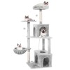 TSCOMON Cat Tree, 54-Inch Cat Tower for Indoor Cats,Plush Multi-Level