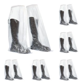 PATIKIL Shoe Covers, 50 Pack (25 Pairs) Disposable Non Slip Thickened Boot and Shoe Covers Waterproof Overshoes Cover for Indoor Outdoor, White