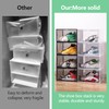 Attelite 8 Pack Shoe Boxes Clear Plastic Stackable, Upgrade Large
