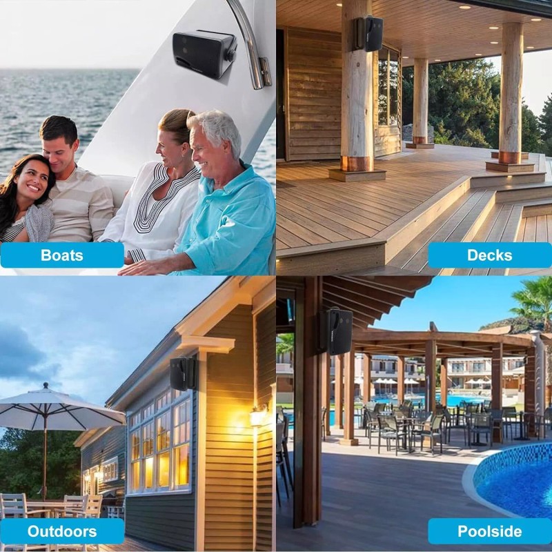 STUDIOFINIX Outdoor Herdio Speakers Wired Waterproof 3.5" 200W Surface Marine