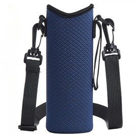 SOLRELA Water Bottle Cover, Shoulder Water Bottle Case, 33.8 fl oz (1 L), 25.6 fl oz (750, 500, 600 ml), For Children, Stylish, Shoulder Bag, 2-Way Bottle Cover, Case Handle, Cross Body (Navy Blue, Small)