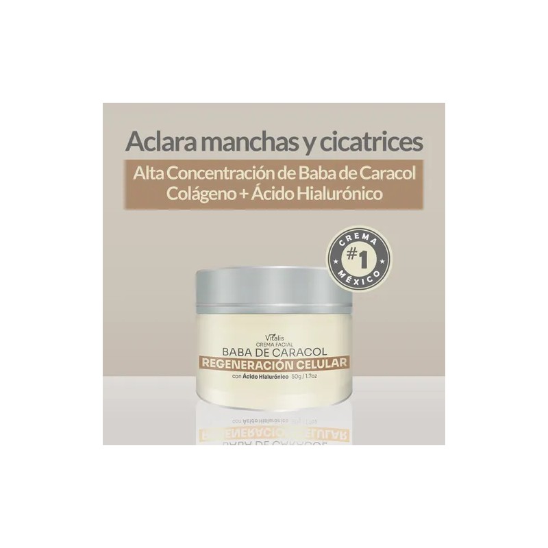 Crema Baba De Caracol Correctora Manchas Cicatrices Arrugas
