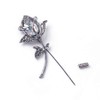 Rhinestone Rose Flower Brooch.Crystal Lapel Pin Brooch, Classy Flowers Tie