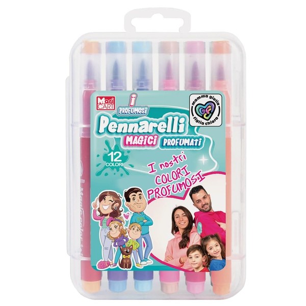 Mamma Giulia Figlia Chiara 12 Colors Scented Magic Marker Pens