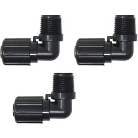 AppliaFit 1/2-inch 90-Degree NPT Tube Fitting Compatible with Pentair R172272 for Pentair Rainbow Chlorine/Bromine Feeders (3-Pack)