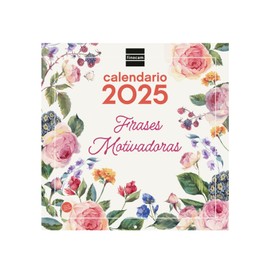 Finocam - Calendar Wall Pictures 30x30 to Write 2025 Month View January 2025 - December 2025 (12 months) Motivating phrases Spanish