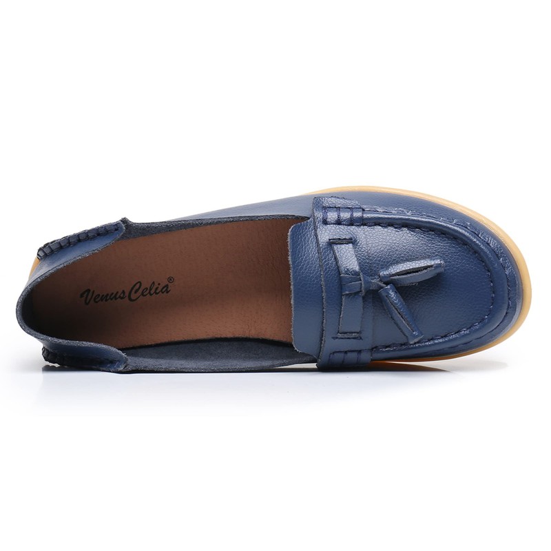 VenusCelia Lantern Comfort - Mocasines planos para caminar para mujer,