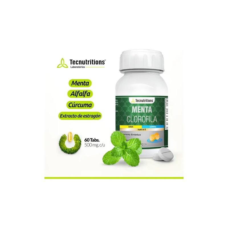 Suplemento Menta Clorofila, Tecnu® Depurador Purifica Sangre Sabor Sin sabor