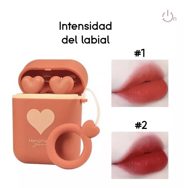 Tton Set Labiales Estuche Forma De Audífonos