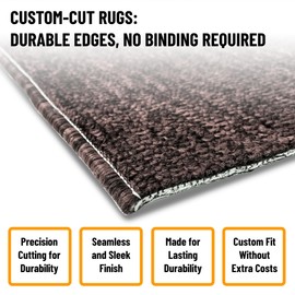 Ottomanson 3x5 Non Slip Area Rug, Ultra Thin Entryway Rug with Rubber Backing, Solid Design Rug for Kitchen Bedroom or Living Room, Brown, 2'6" x 5'