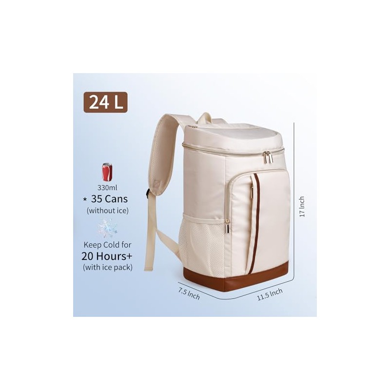 Cooler Backpack Insulated Waterproof 35 Cans, Soft Side Beach Cooler