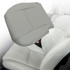 Priprilod Gray Perforated Leather Driver Side Bottom Seat Cover Compatible
