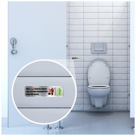 BIKE-label X900297VE Sticker No Tampons Sanitary Items Throw Toilet Sign