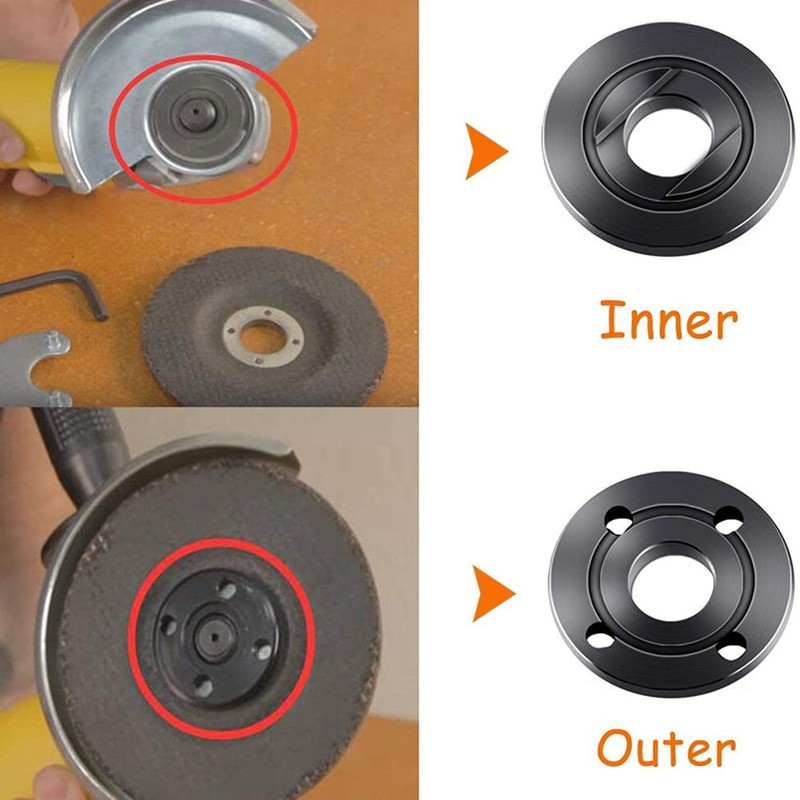3 Pairs Angle Grinder Flange for M14 Thread Replacement Angle