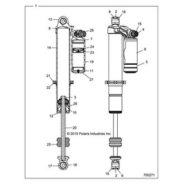 Polaris RZR K Seal Rebuild, Genuine OEM Part 1501210, Qty 1