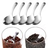 5 Pack Short Handle Scoops - Silver Mini Scoops for
