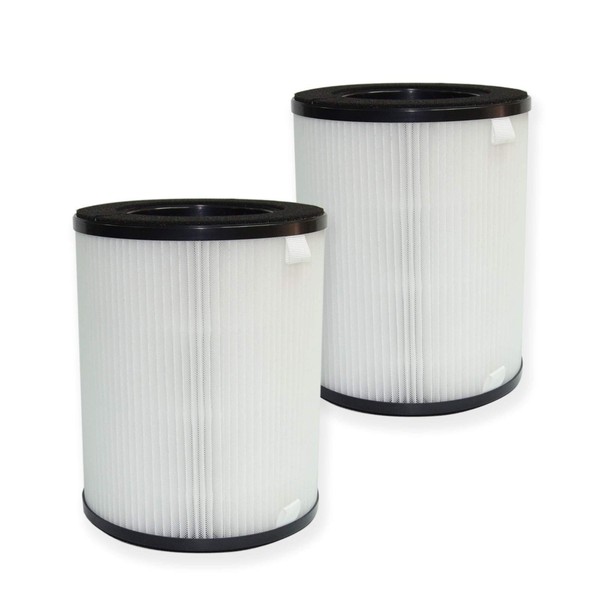 PUREBURG AP-T20FL Replacement HEPA Filters Compatible with HoMedics AP-T20 AP-T20WT TotalClean Tower Air Purifier, Part Number AP-T20FL, AP-T20-Type,H13 3-Stage Filtration Activated Carbon,2-Pack