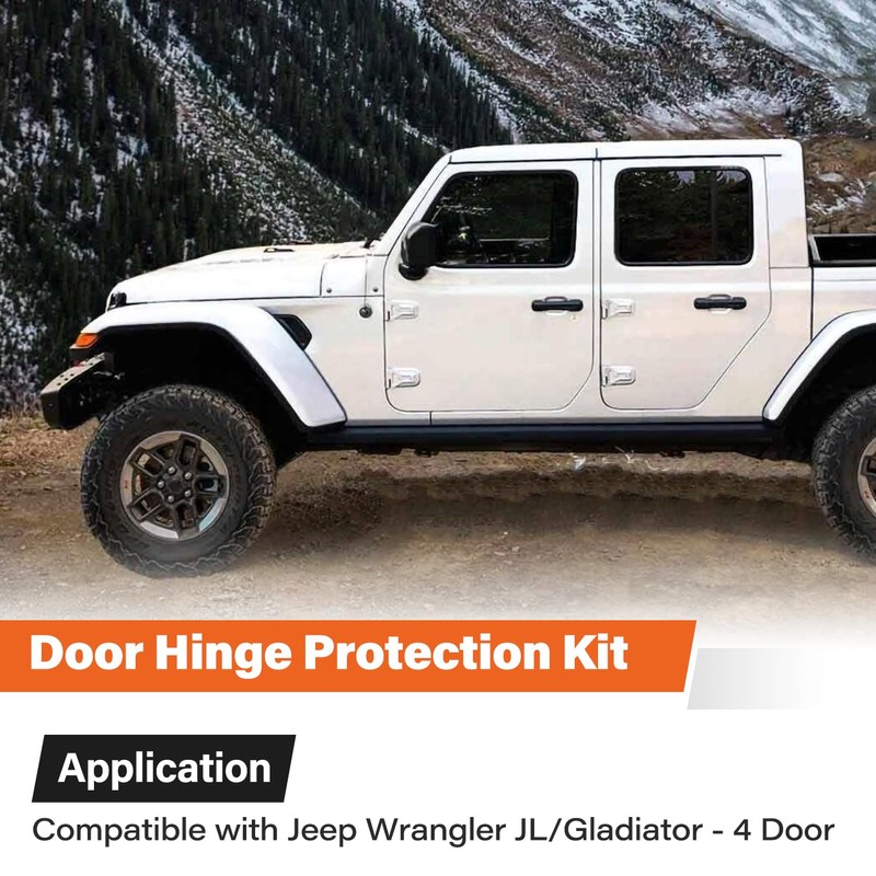 GZZTORES 5 PCS Door Hinge Protection Kit, Compatible with Wrangler
