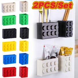 Magnetic Refrigerator Storage Box – Fridge Organizer With Hooks, Magnetic Kitchen Container