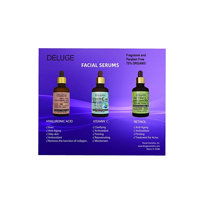 Sérum de ácido hialurónico 100% puro con vitamina C +