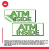 ATM Inside Vinyl Sign, 5" x 12" Sticker Decal, 3