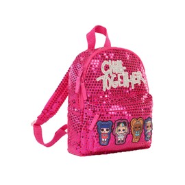 LOL L.O.L. Surprise! Girl's Children's Glitter Sequin Backpack, pink
