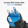 Baomain 4-Pack 16mm (5/8") 24V DC Latching Push Button Switch