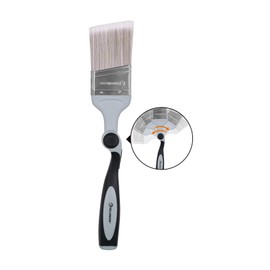 ROLLINGDOG 2.5Inch Paint Edger Brush - Extension Pole Angled Paint Brush for High Walls Ceiling,Stairwell Wall,Triming and Cutting in Painting