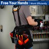 WISEPRO Tool Belt with Suspenders, Heavy Duty Adjustable Detachable Electrician