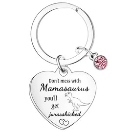 Nimteve Funny Mama Gifts Mamasaurus Keyring Mothers Day Gifts For Mum Mama Mum Keyring From Son Daughter