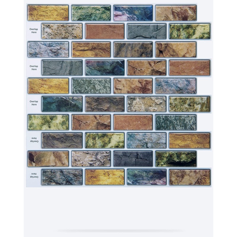 Art3d 10-Piece Peel & Stick Kitchen/Bathroom Backsplash Tiles, 12" X