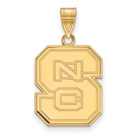NC State Large (3/4 Inch) Pendant (Gold Plated)