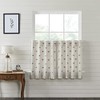 VHC Brands Embroidered Bee, Farmhouse Cafe Tier Curtain, Ruffled, Creme