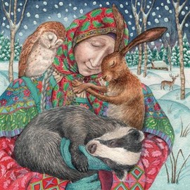 Fiesta Studios Wendy Andrews Goddess In The Arms Of Grace 8x8 Ceramic Printed Tile