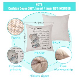AMZKWY Dad Gifts From Daughter Son Cushion Cover Throw Pillow Cover Gift To Daddy Father's Day Birthday Gifts (Daddy)