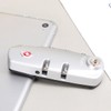 DEARMAMY Silver Tsa Combination Lock: 3-Digit Luggage Lock Integrated Customs