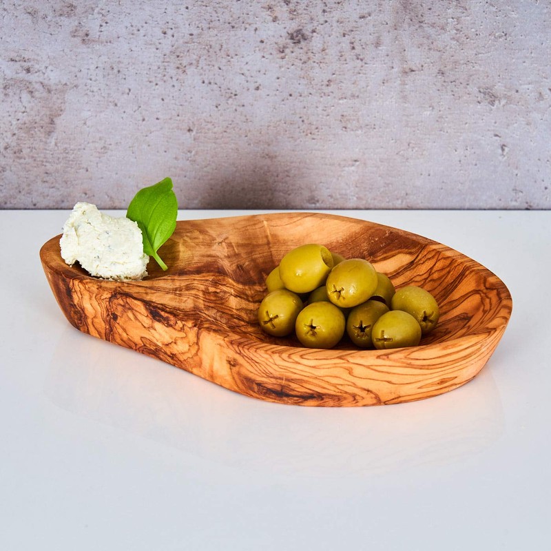 Schale ca. 16x10cm Olivenholz Dip Antipasti Unikat Olivenschale Holzschale Dekoschale