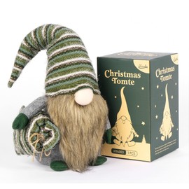 ilauke Christmas Gnome 49cm, Christmas Decorations - Green Handmade Christmas Gonks for Home Kitchen Farmhouse Holiday Festival Party