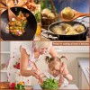 Mooues 9 Piece Natural Teak Wooden Spoon Set With Holder