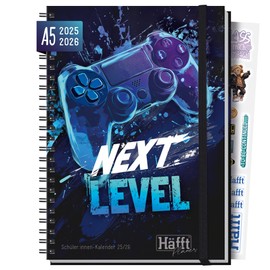 Häfft® Planner Premium A5 2025/2026 "Next Level" Hardcover School Calendar with Anti-Boredom Guarantee, Sustainable and Climate Friendly