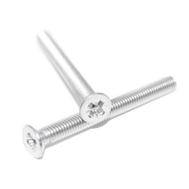 Countersunk Screws M6X75 Pack of 10 Stainless Steel A2 / V2A Rust-Proof with Pozi Phillips DIN 965 / ISO 7046, Machine Screw