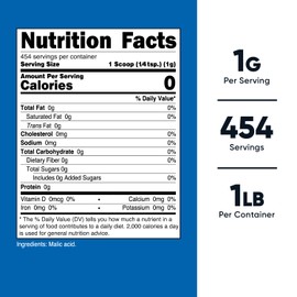 Nutricost Malic Acid Powder 1LB - Gluten Free, Non-GMO (454 Grams)